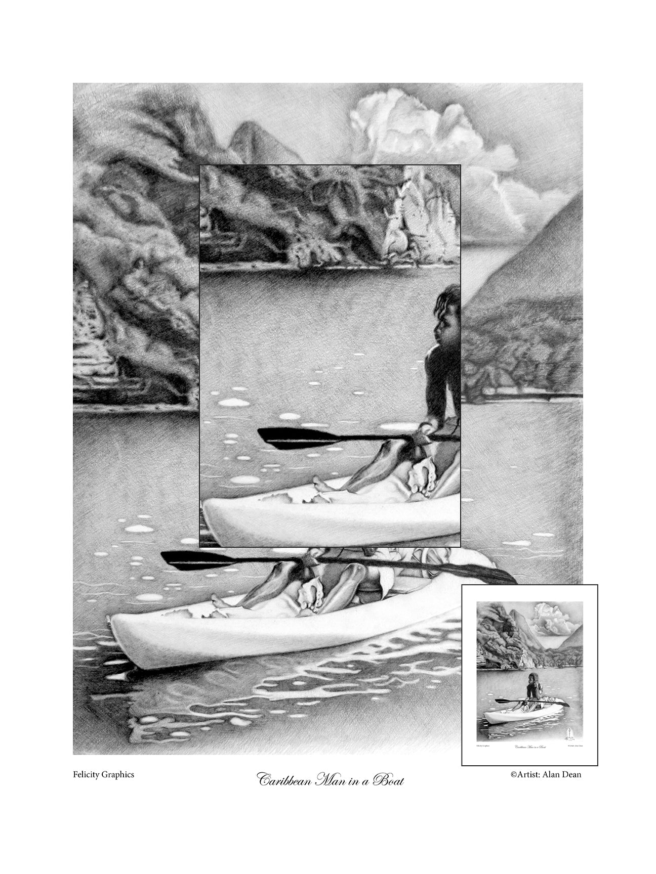 Caribbean Man in a Boat