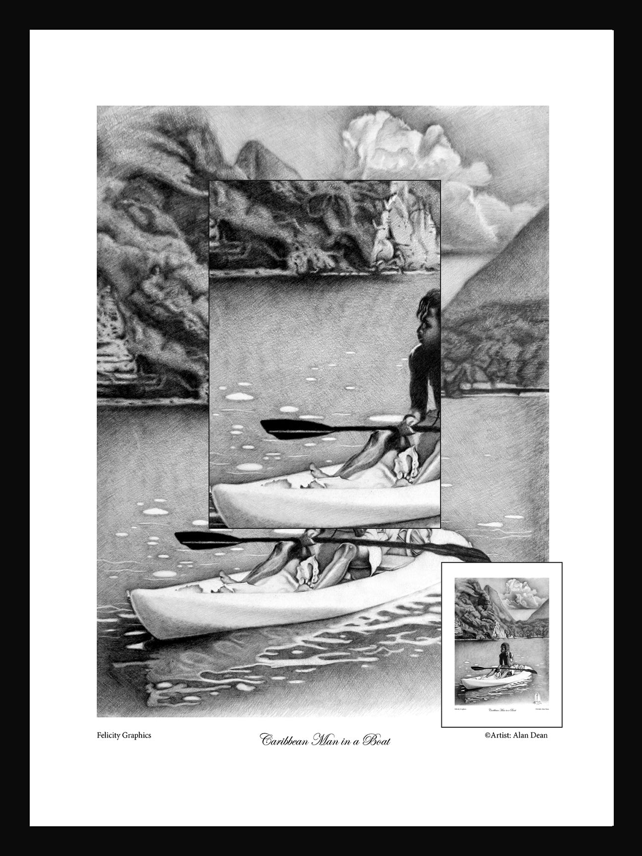 Caribbean Man in a Boat